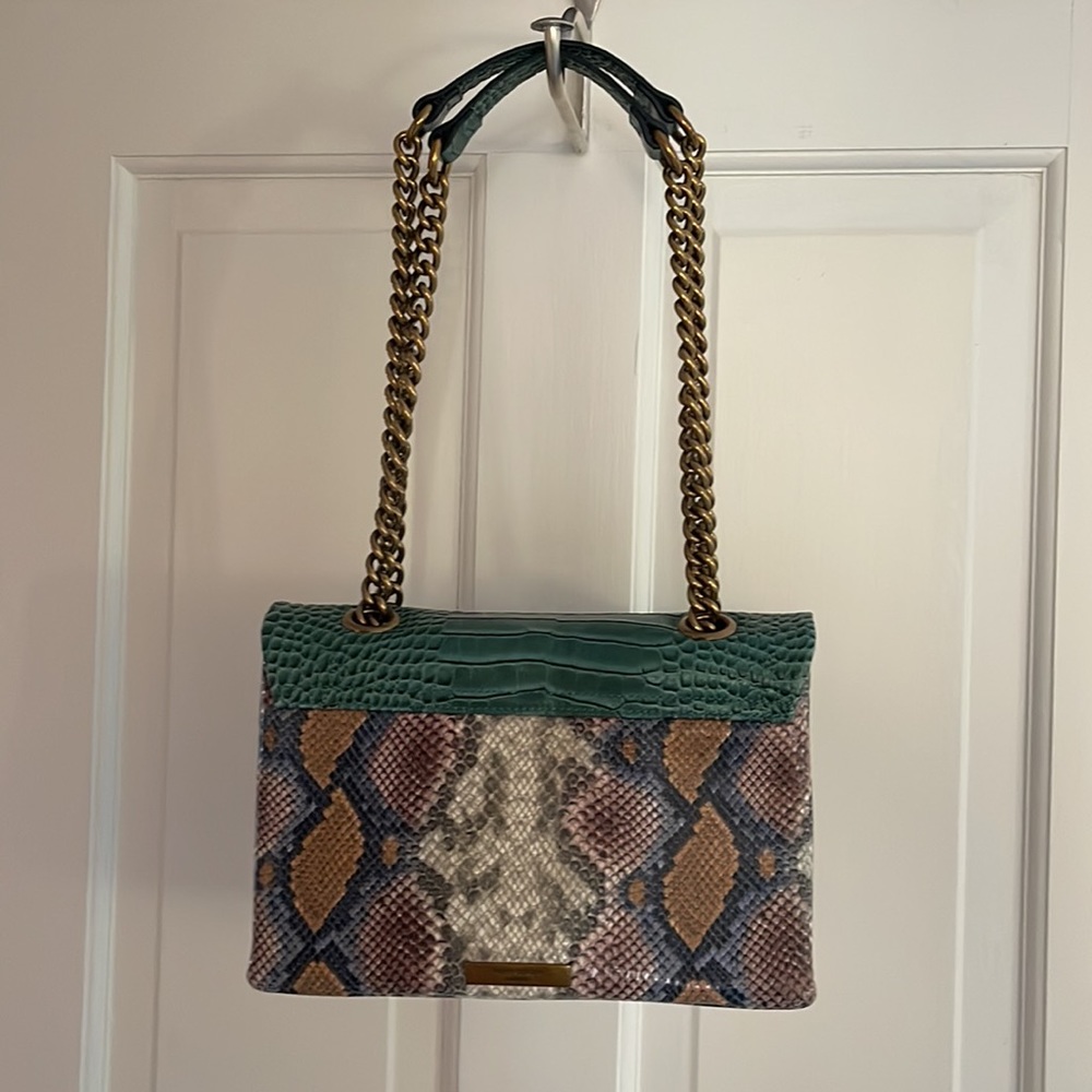KURT GEIGER Kensington X Reptile Embossed Leather Bag - Picture 2 of 11